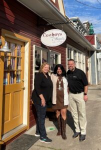 Annie Kennedy at Cowboys & Angels Boutique always loves company.