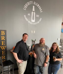 It's a tough job! Darren and Amy's last stop of the day was to Liquidity Aleworks with Partner Billy Deavers in Mount Airy.