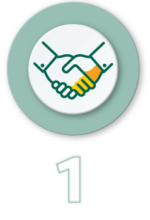 Image icon of shaking hands.
