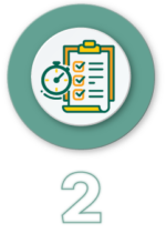 Image icon of clipboard and timer