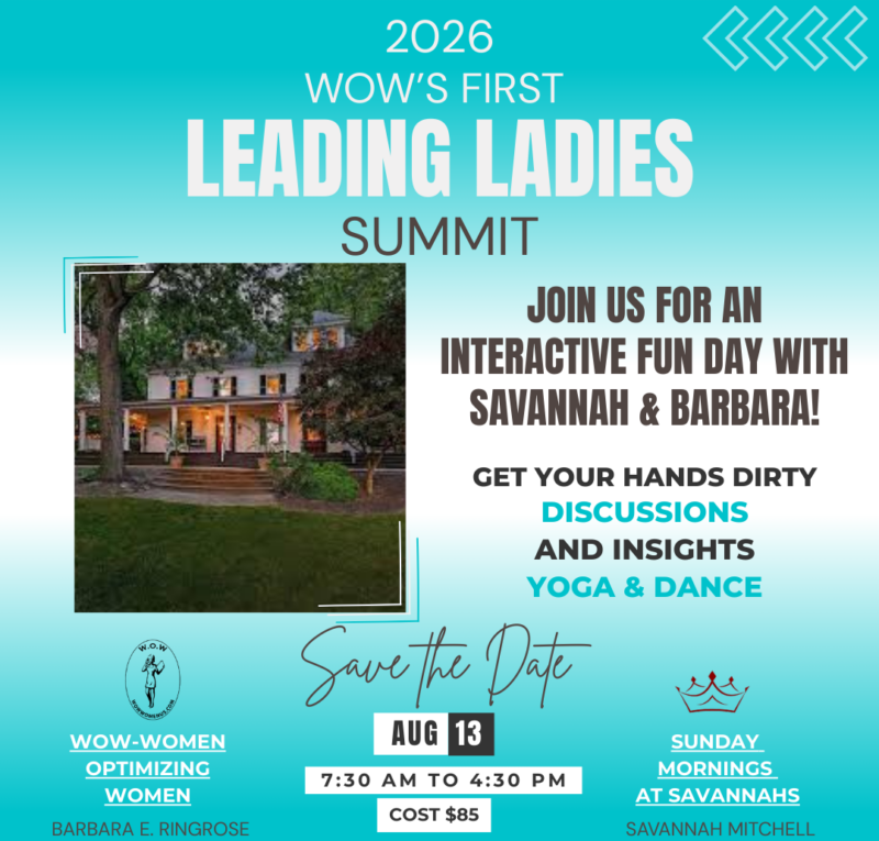 Image of Leading Ladies Summit flyer. All information included in body text of the event.